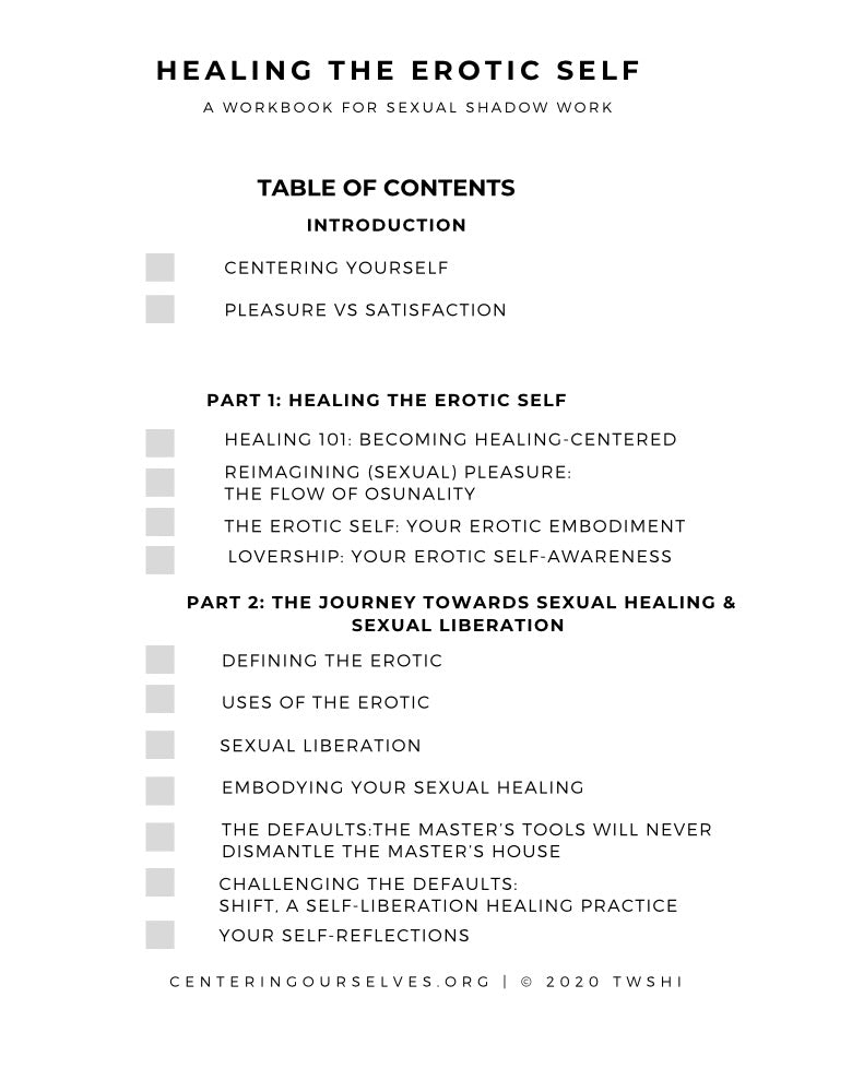 Healing The Erotic Self Workbook (Digital)