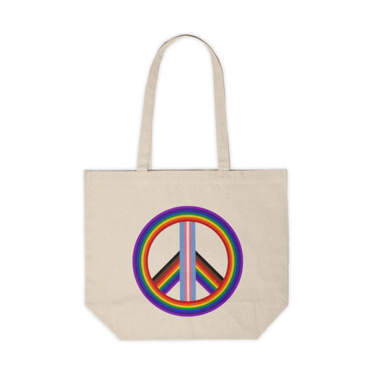 Peace & Pride Canvas Shopping Tote